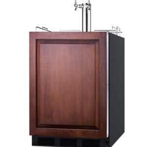 Summit 24 in Wide Built-In Kegerator, ADA Compliant Commercial - Built-in kegerator for use under ADA compliant counters with dual tap kit for two 1/6 kegs