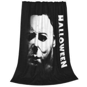 horror movie blanket halloween ultra-soft flannel throw blanket for sofa bed living room for boy girl adults 60"x50"