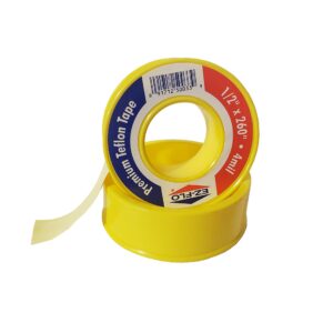 EZ-FLO Gas Teflon Tape, Premium Pipe Thread Tape, 1/2-Inch x 260-Inches x 4 mil, Yellow (10 Pack)