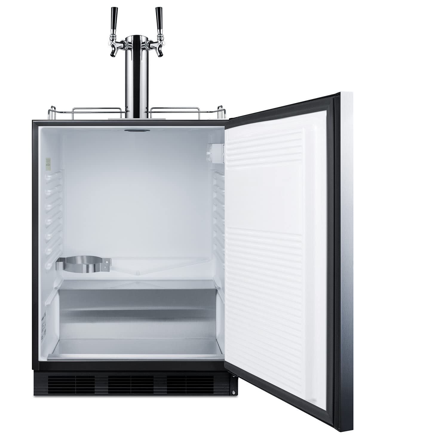 Summit 24 in Wide Built-In Kegerator, ADA Compliant Commercial - Built-in kegerator for use under ADA compliant counters with dual tap kit for two 1/6 kegs