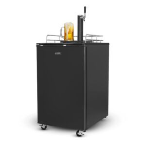 commercial cool beer kegerator, 6.1 cu. ft. extra large capacity beer machine with 2-shelf fridge