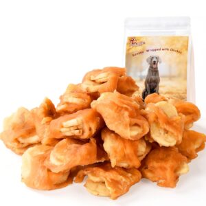 Pawmate Chicken Wrapped Banana Slices Dog Treats Small Dogs, Healthy Rawhide-Free Low Fat Soft Training Snacks Chews with Taurine