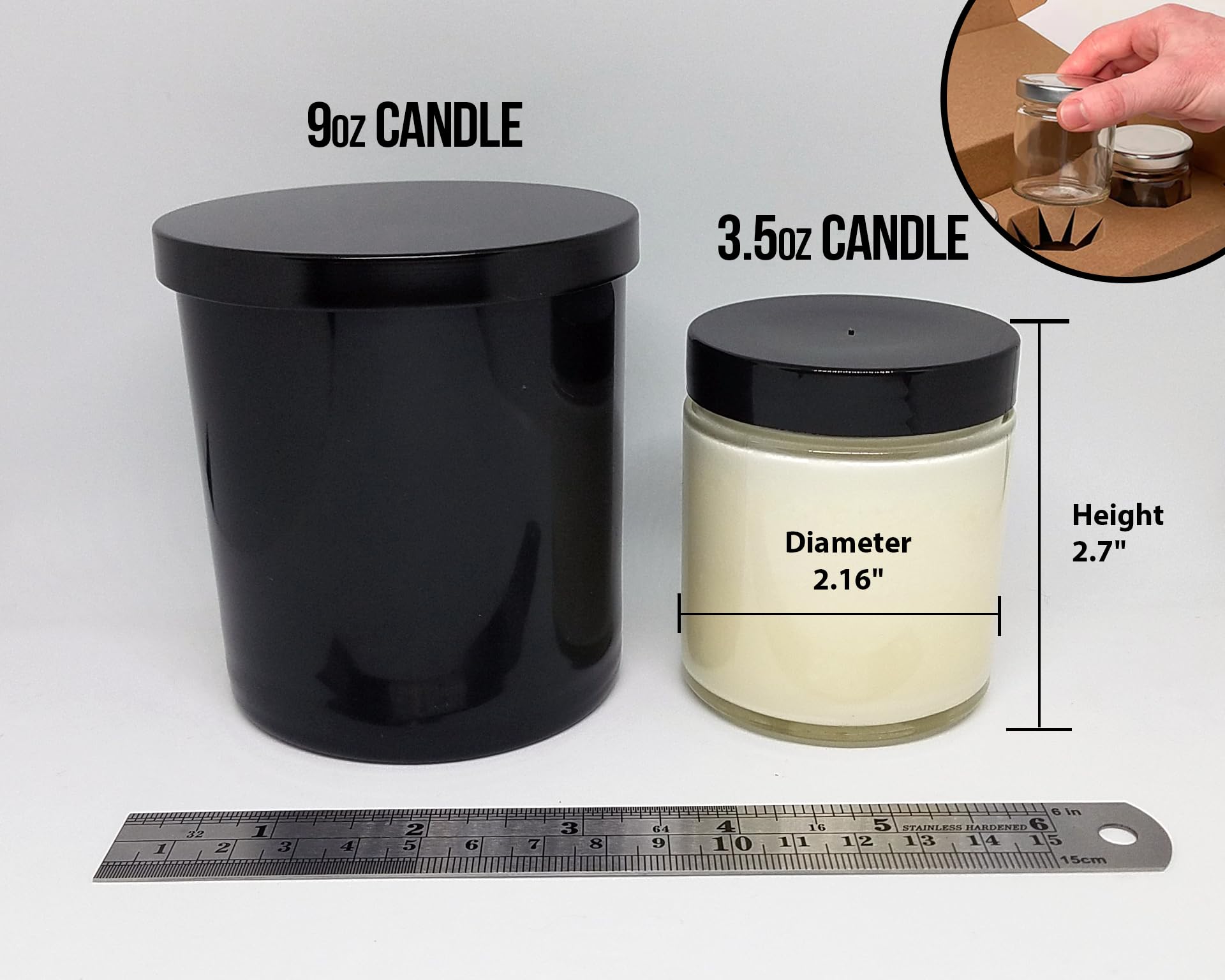 3.5oz./9oz. Custom Song Couples Candle | Personalized Photo Candle, Music Candle