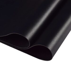 HGUAN Smooth Solid Color Black Faux Leather 12"X53"(30cmX135cm),Faux Leather Sheets Roll Very Suitable for Making Crafts, Leather Earrings, Bows,Sewing (Black)