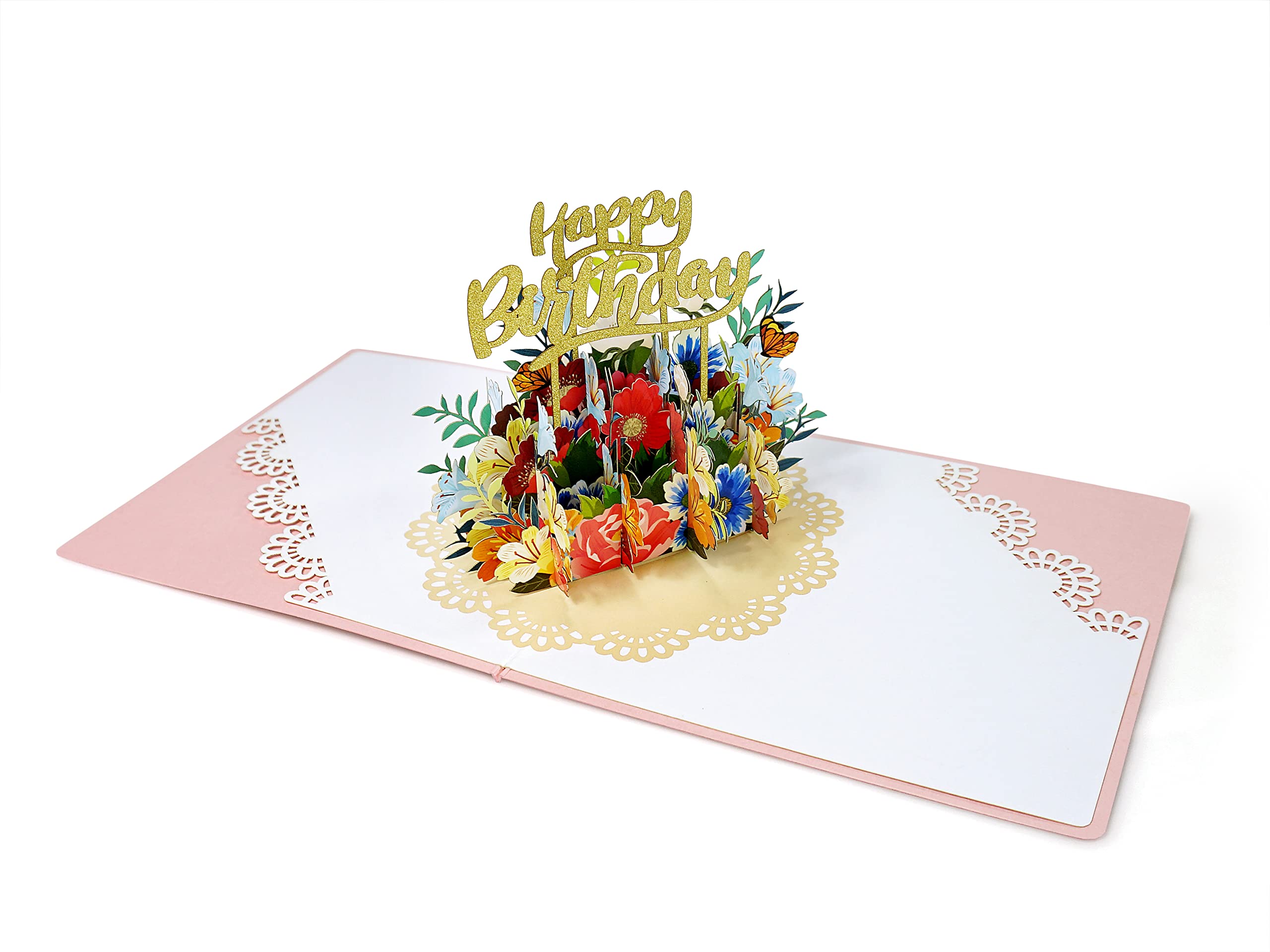 CUTPOPUP Birthday Card Pop Up, Mother's Day, 3D Greeting, Thank You Card (Flowers Birthday)