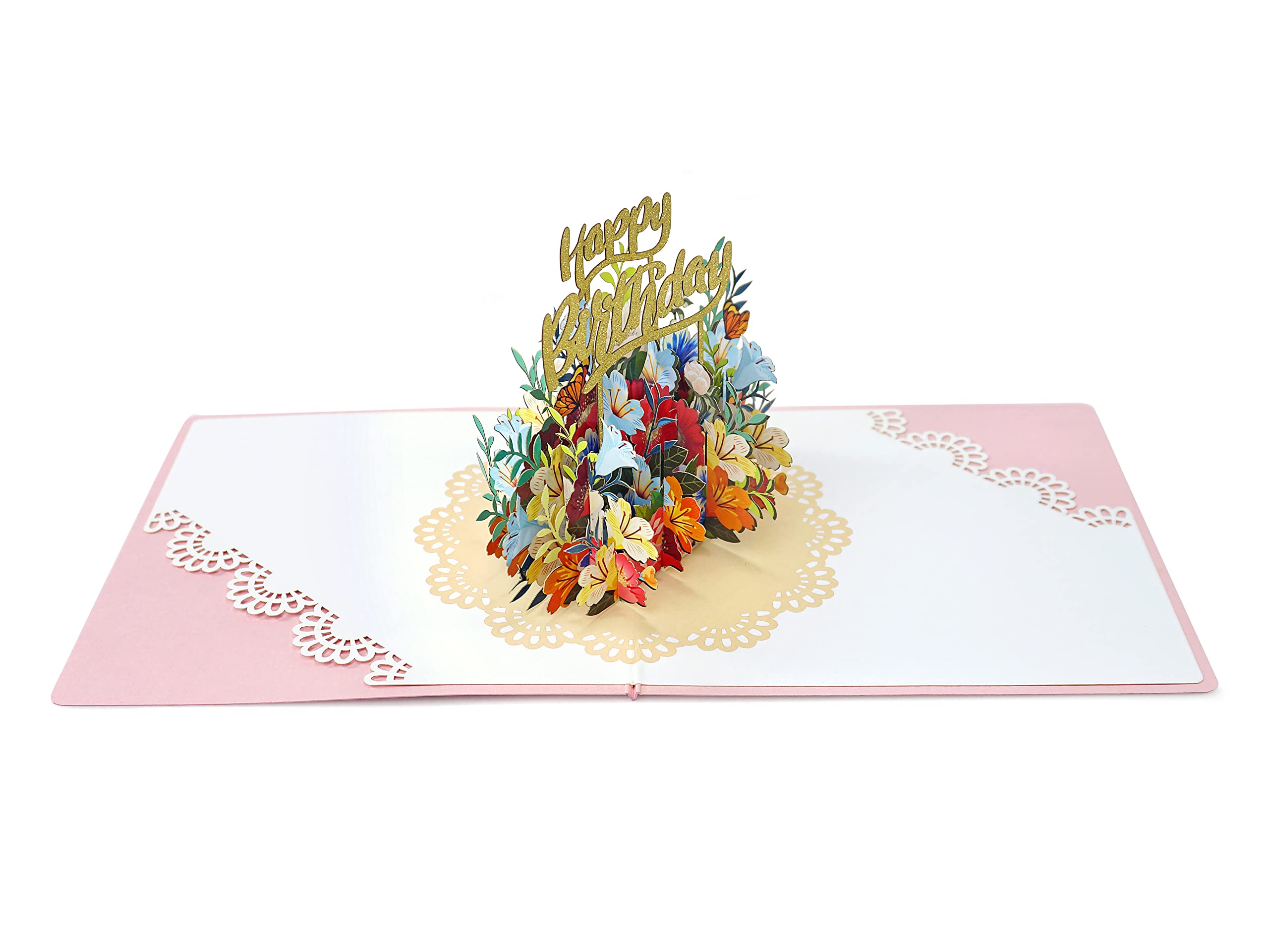 CUTPOPUP Birthday Card Pop Up, Mother's Day, 3D Greeting, Thank You Card (Flowers Birthday)