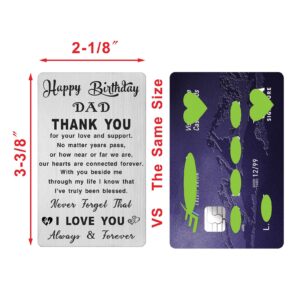 ABNTY Daddy Birthday Card, Birthday Gift for Dad Father, Metal Engraved Birthday Card for Dad