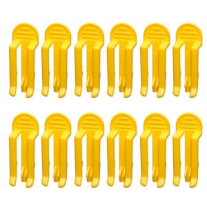 excell bag retaining clamp trash bag holder clips (yellow, 12 piece) easy to use, just clip to keep trash bags secure. perfect for home, office. durable plastic construction ensures long-lasting use.