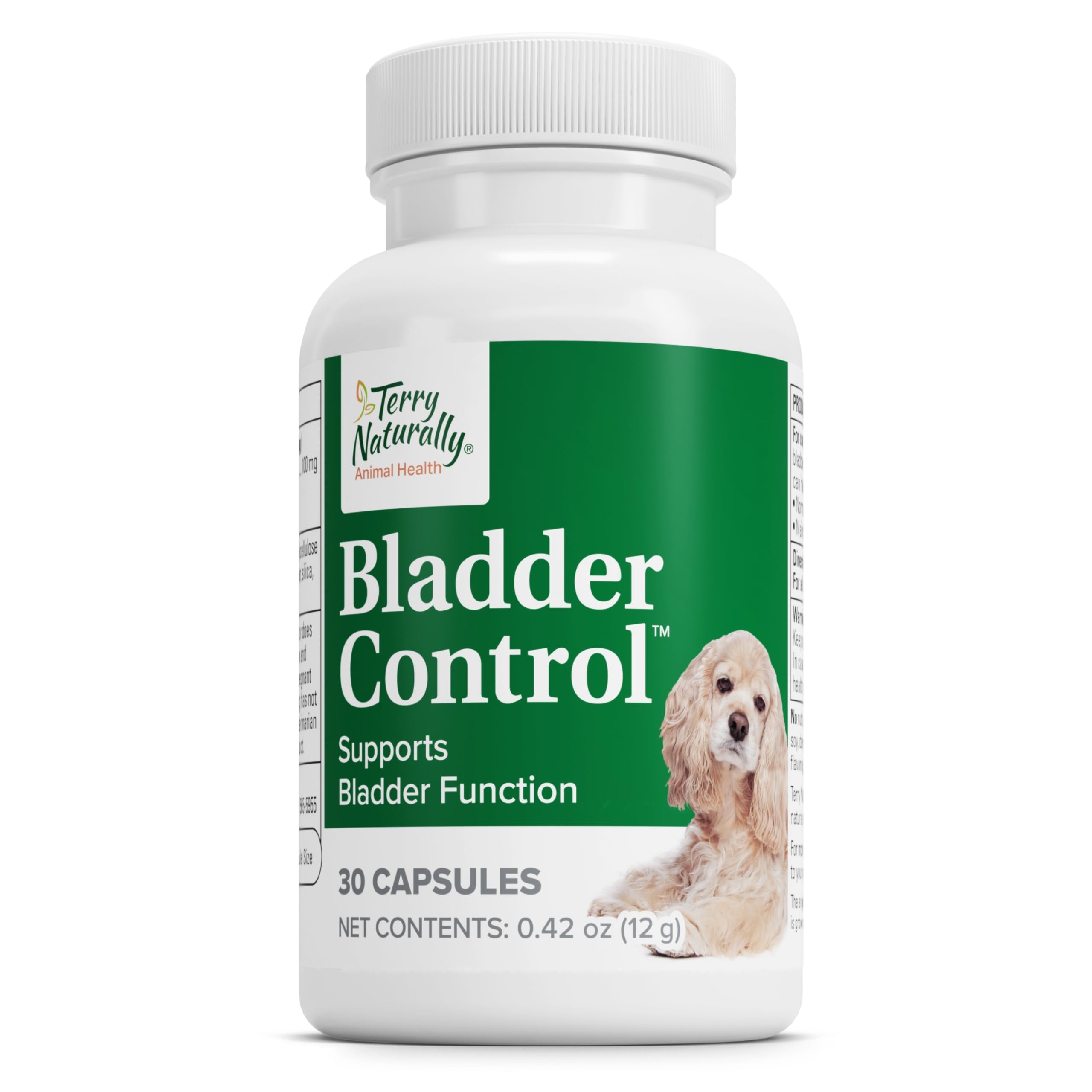 Terry Naturally Animal Health Bladder Control - 30 Capsules - 100 mg Angelica - Bladder Health & Urinary Tract Support for Dogs - Non-GMO, Canine Only - 30 Servings