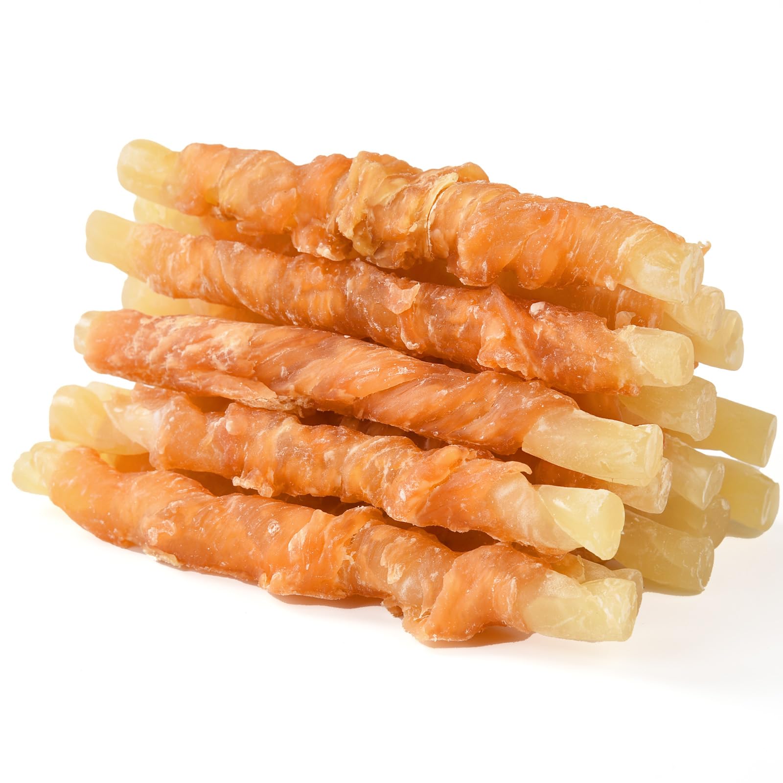 Chicken Wrapped Cod Sticks Dog Treats, Rawhide Free Dog Chewy Natural Training Rewards Snacks Dog Treats for Small Medium Large Dogs 15-17 Counts