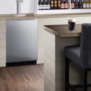 Summit 24 in Wide Built-In Kegerator, ADA Compliant Commercial - Built-in kegerator for use under ADA compliant counters with dual tap kit for two 1/6 kegs