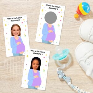 Zunaked Funny Scratch-Off Baby Shower Game Cards, 35 Sheets, White