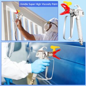 SG02 Airless Paint Spray Gun High Pressure 3600PSI 517 Tip Swivel Joint for Pump Sprayer Parts Accessories(2 Sets)