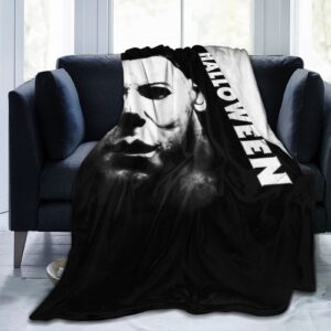 Horror Movie Blanket Halloween Ultra-Soft Flannel Throw Blanket for Sofa Bed Living Room for Boy Girl Adults 60"X50"