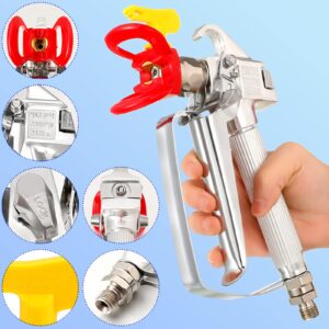 SG02 Airless Paint Spray Gun High Pressure 3600PSI 517 Tip Swivel Joint for Pump Sprayer Parts Accessories(2 Sets)