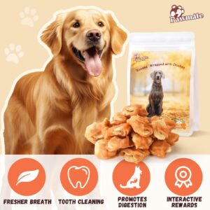 Pawmate Chicken Wrapped Banana Slices Dog Treats Small Dogs, Healthy Rawhide-Free Low Fat Soft Training Snacks Chews with Taurine