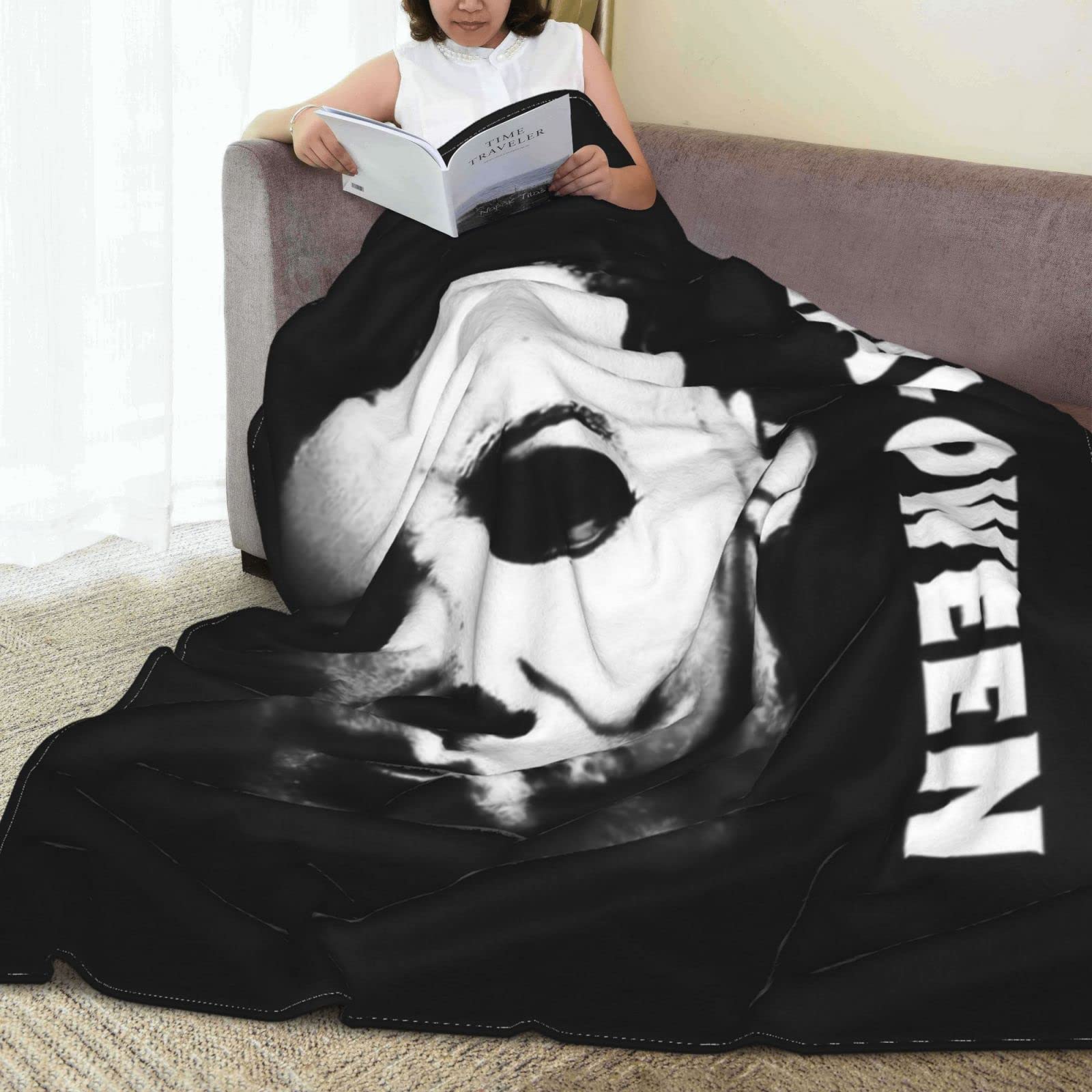 Horror Movie Blanket Halloween Ultra-Soft Flannel Throw Blanket for Sofa Bed Living Room for Boy Girl Adults 60"X50"