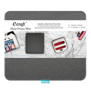 heat press mat for cricut easypress: ecraft (11 x 13 inch) double-sided heating ironing mats for craft insulation transfer htv vinylheat press machine,t shirts