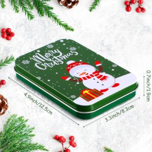 Moxweyeni 12 Pcs Colorful Christmas Card Tin Holder Boxes Christmas Tins Gift Card Holder Stylish Holiday Tin Boxes with Lids for Christmas Gift Cards Party Favors,4.9 x 3.3 x 0.7 Inches (Cute)