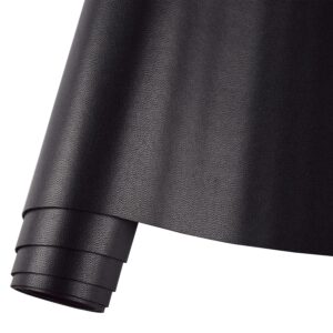 hguan smooth solid color black faux leather 12"x53"(30cmx135cm),faux leather sheets roll very suitable for making crafts, leather earrings, bows,sewing (black)