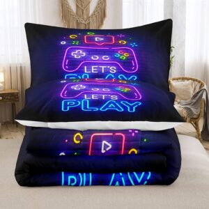 NINENINE Twin Bedding Sets for Boys,Gaming Comforter Sets for Boys,Twin Bed Sets for Boys,Gamer Bedding Sets for Boys,Boys Twin Bedding Sets with 1 Comforter 1Pillowcase