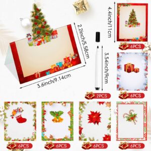 36 Pieces Christmas Place Cards for Table Holiday Name Cards Rustic Table Name Cards Christmas Place Card Holders Colorful Birthday Place Cards for Christmas Holiday Dinner Party (Elegant Style)