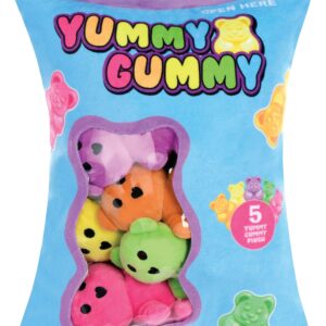 iscream Play with Your Food! Yummy Gummies Strawberry Scented Fleece Play Pillow Set with Embroidered Accents