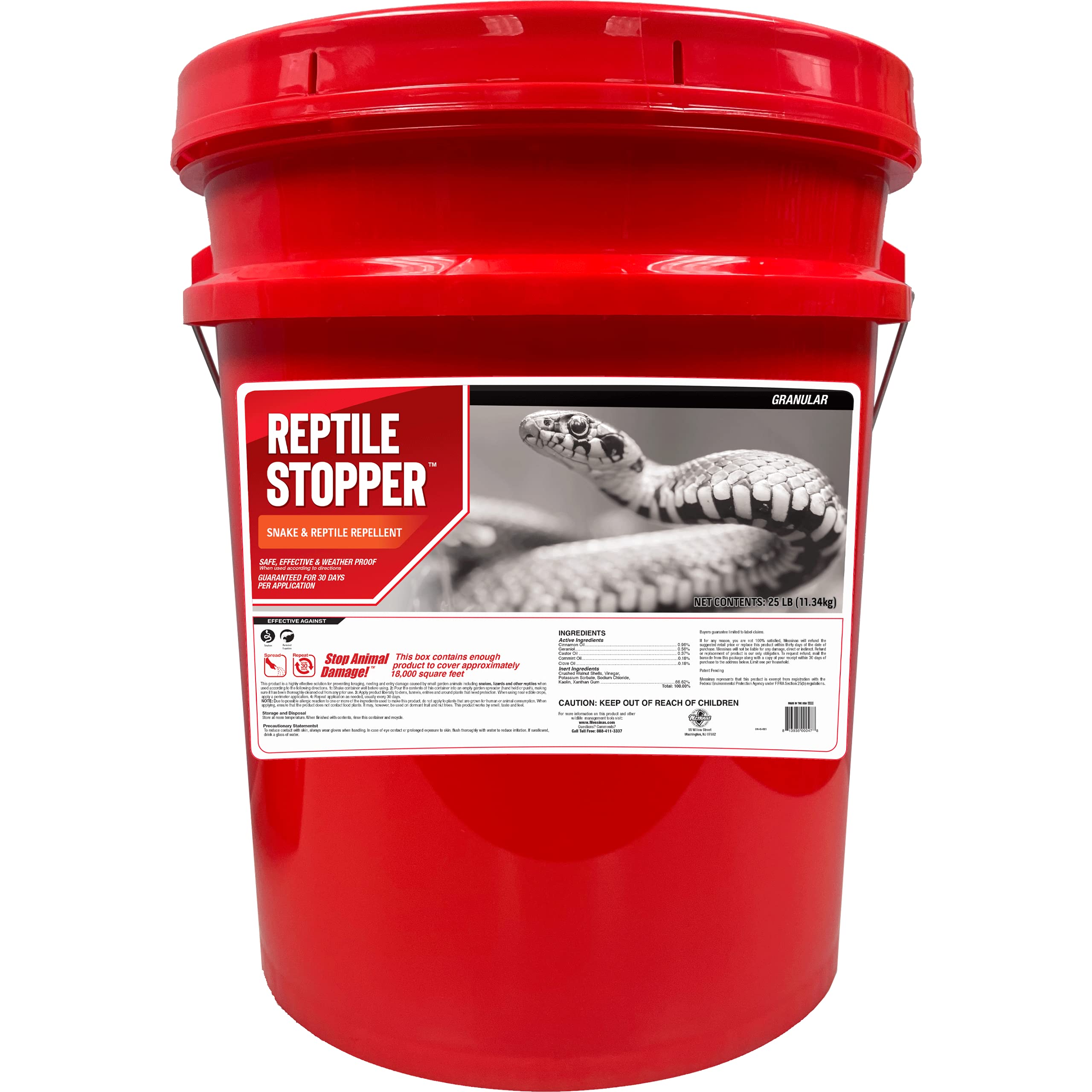 Messinas SN-G-025 Stopper Granular 25 lb. Bulk Reptile Repellent, Ready to Use