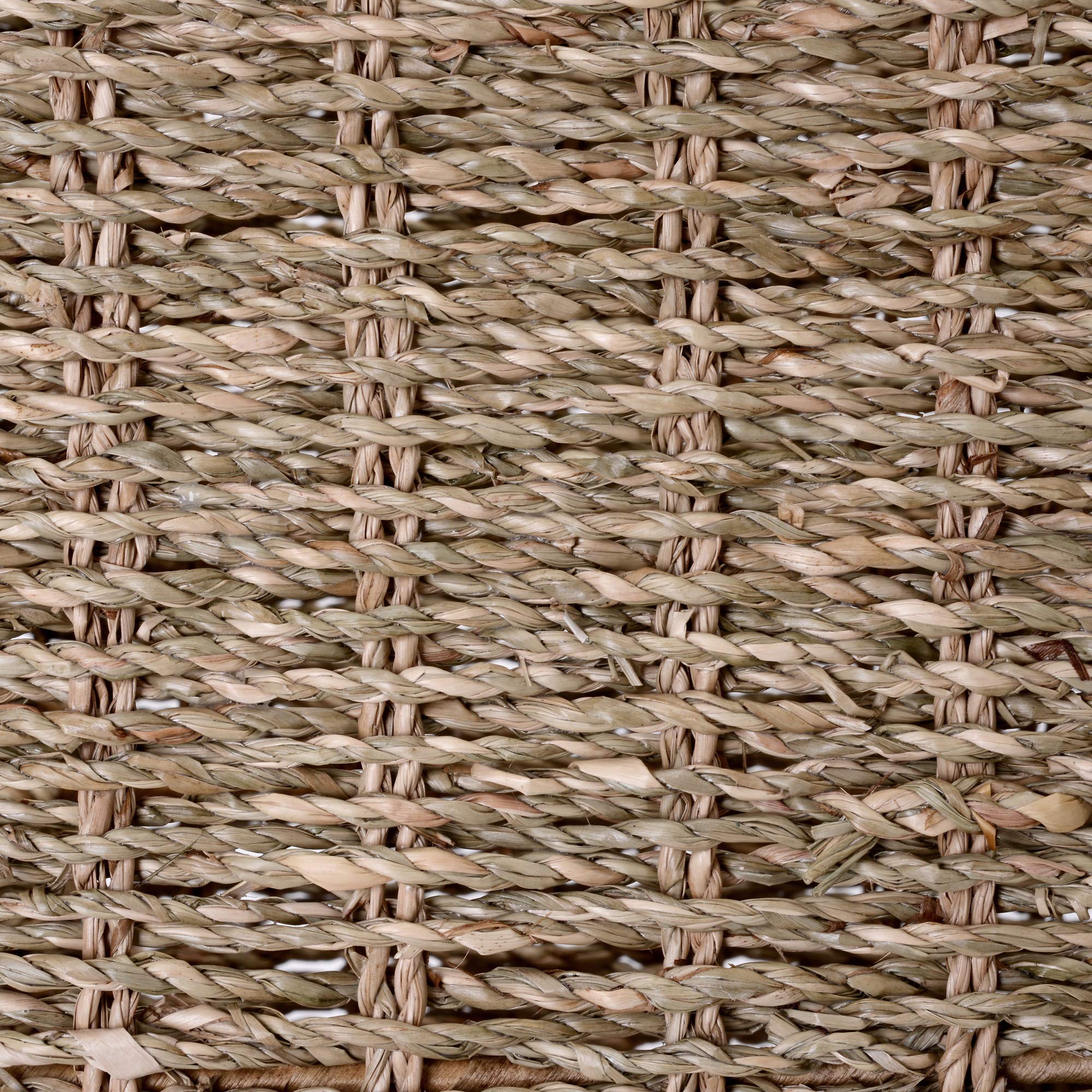 Villacera 14-Inch Wicker Stair Case Basket with Handles | Handmade Woven Seagrass in Natural Color