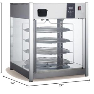 Pizza Warmer Merchandiser 18"Rack Rotating 4-tier NSF Certified Self Service Countertop Cabinet show Case RTR-158L