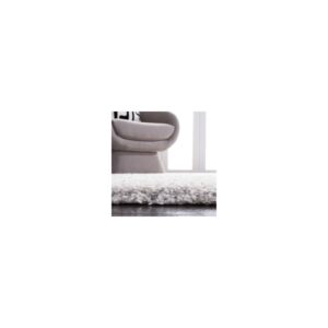 SAFAVIEH Fontana Shag Collection Area Rug - 3' Square, Ivory & Grey, Modern Design, Non-Shedding & Easy Care, 2-inch Thick Ideal for High Traffic Areas in Living Room, Bedroom (FNT850A)