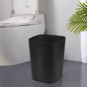 Besli 2 Gallon Small Trash Can Garbage Can Wastebasket for Bathroom Bedroom Kitchen Office (Black, 1 Pack)