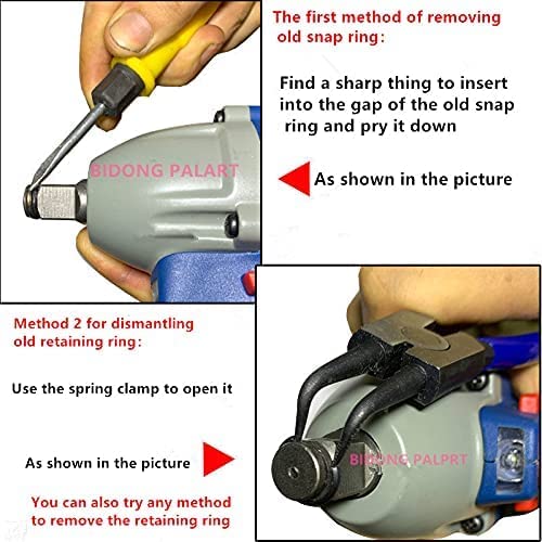 Velodi 10 sets of 1/2" Impact Wrench Socket Retainer rings with O-ring/Impact Wrench Tool Parts and Accessories/impact friction ring/hog ring/O-ring Square Drive Socket Retainer Ring