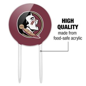 Acrylic Florida State University Logo Cake Topper Party Decoration for Wedding Anniversary Birthday Graduation