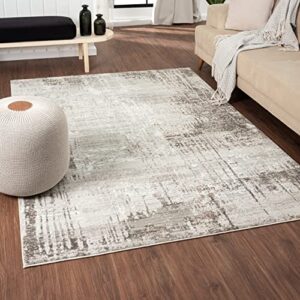 LUXE WEAVERS Modern Abstract Indoor Beige 5x7 Area Rug