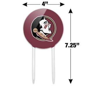 Acrylic Florida State University Logo Cake Topper Party Decoration for Wedding Anniversary Birthday Graduation