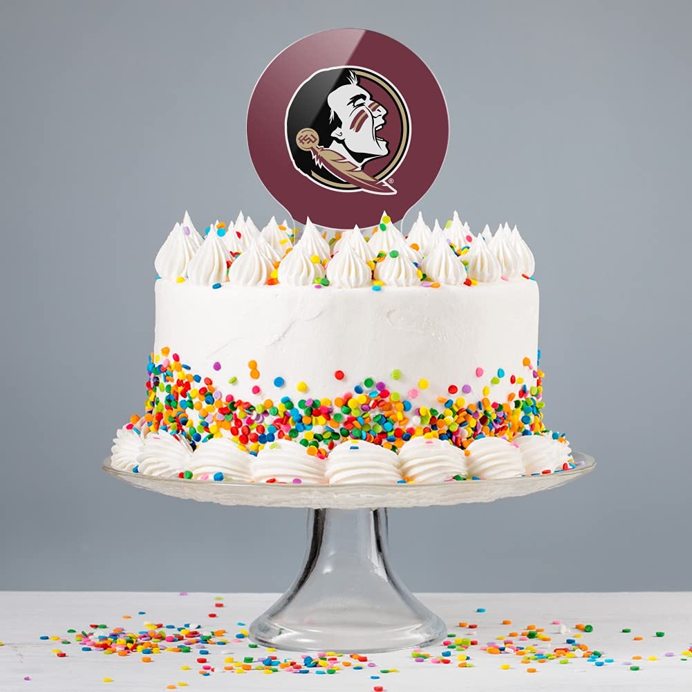 Acrylic Florida State University Logo Cake Topper Party Decoration for Wedding Anniversary Birthday Graduation