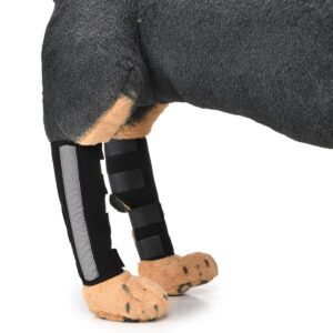 2 Pack Comfortable Dog Legs Braces Canine Rear Hock Joint Support Compression Wraps Pet Front Hind Legs Knee Pad Carpal Splint Dog Elbow Braces Protect Back Legs Wounds Injuries Sprains Arthritis