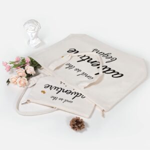 TOPDesign Canvas Tote Bride Bag, Inspirational Bridal Shower, Bachelorette Party, Engagement Wedding Gifts, Congratulation Present for New Chapter