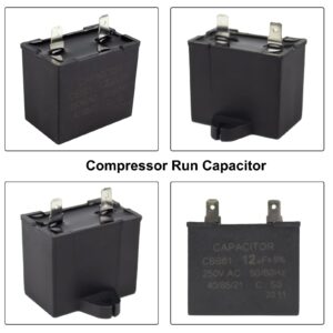 2319792 W10189190 W10197428 QD TSD2 Refrigerator Start Device Combination W10662129 Capacitor Compatible with Kenmore Electrolux Whirlpool Freezer Compressor Start Relay 241527803 241941003 2255198