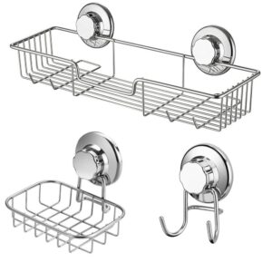 SANNO Suction Cups replacement for shower caddy sope dish double hooks- Set of 4 Suction Cups