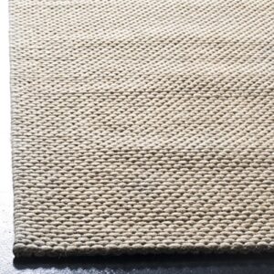 SAFAVIEH Natura Collection Accent Rug - 4' x 6', Beige, Handmade Wool, Ideal for High Traffic Areas in Entryway, Living Room, Bedroom (NAT801B)