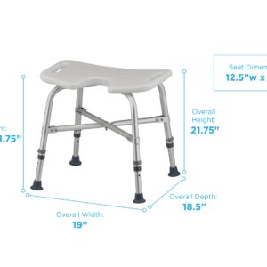 NOVA Medical Heavy Duty Bath Seat with U-Shaped Cutout Front