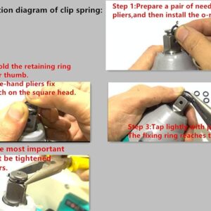 Velodi 10 sets of 1/2" Impact Wrench Socket Retainer rings with O-ring/Impact Wrench Tool Parts and Accessories/impact friction ring/hog ring/O-ring Square Drive Socket Retainer Ring