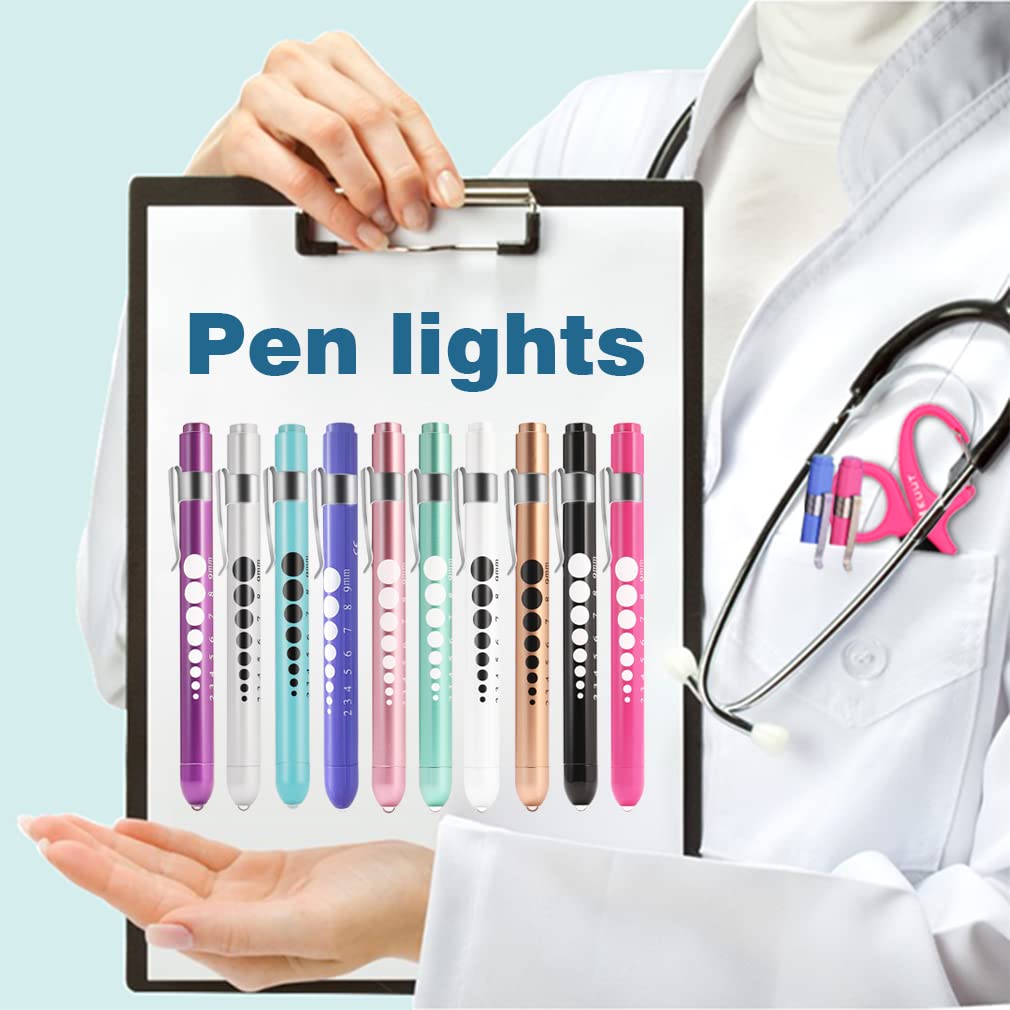 MEUUT 3 Pack Pen Lights for Nurses with 6 Batteries – Medical Penlights Nurse Accessories for Work, Perfect Nursing Student Essentials Medical Supplies for Nurses Doctors EMT Trauma