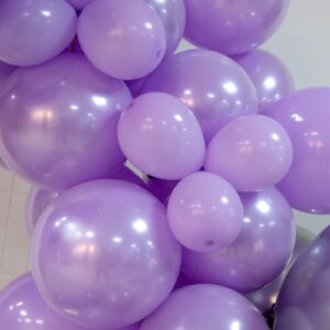 MOXMAY Purple Silver Balloon Garland 127 Pcs 18In 12In 10In 5In Latex Balloons Arch Kit for Halloween Retirement New Year Graduation Birthday Party Decors (Purple Silver)