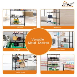 EFINE 2-Pack 5-Shelf Shelving Unit with Shelf Liners Set of 5, Adjustable Storage Rack, Steel Wire Shelves, Shelving Units and Storage for Kitchen and Garage (35.5W X 15.8D X 71H)