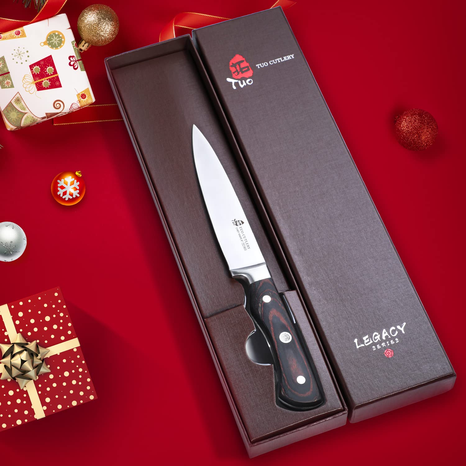 TUO Chef Knife 6 inch-Kitchen Chef's Knife Professional Cooking Knife-German High Carbon Stainless Steel Gyuto Knife-Ergonomic Pakkawood Handle-New Legacy Series