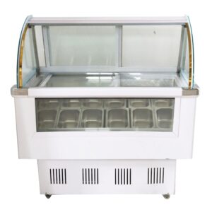 techtongda commercial ice cream chest refrigerator display case showcase gelato freezer with led light 220v 12 pan