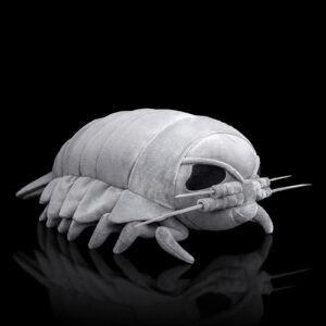 zhongxin made isopod plush - lifelike 12” isopod stuffed animal, realistic bathynomus giganteus arthropod insect plushie, soft crustaceans animals toys model dolls gifts for kids